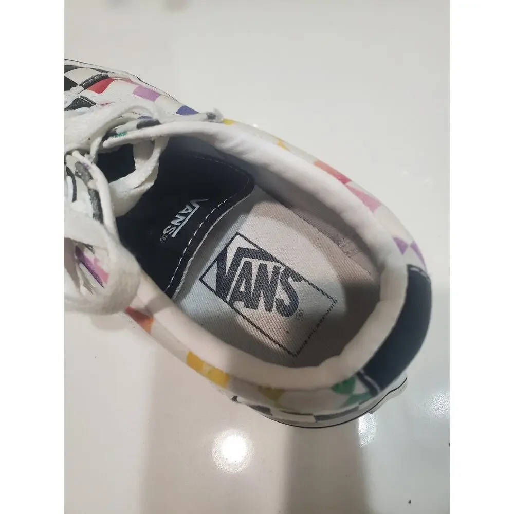 Vans Checkerboard Rainbow Sneakers Size 6